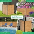 thumbnail image 2 of Slsy Air Conditioner Fence, 2-Panel Pool Equipment Enclosure, 48" W x 48" H Privacy Screens Fence Panels with Metal Stakes, Wood Trash Can Fence Privacy Fence Panel for Outside, 2 of 7