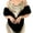 Black, variant on Women's Faux Fur Collar Scarf Wrap Winter Warmer Shrug Evening Cape for Coat Custume Accessory for Party Festival White
