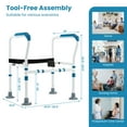 Gymax Adjustable Toilet Safety Rail for Elderly & Handicap, Heavy Duty Grab Bars, Suitable for