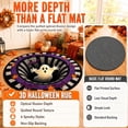3D Halloween Rug, Skeleton Vortex Optical Illusion Round Mat, Soft ...