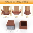 thumbnail image 4 of LAICAIW 16PCS Square Silicone Chair Leg Floor Protector, Chair Leg Cover, Furniture Leg Protector, Mobile Table and Chair Leg Cover, Protect The Floor from Scratches, 4 of 7