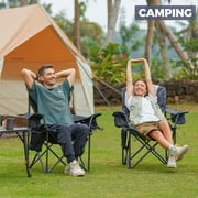 KingCamp Oversized Folding Camping Chair, High Back Heavy Duty for Adults, Fully Padded Folding Chairs Outdoor Sports, Portable Comfy Camping Chairs 400LBS Capacity Lawn Chair