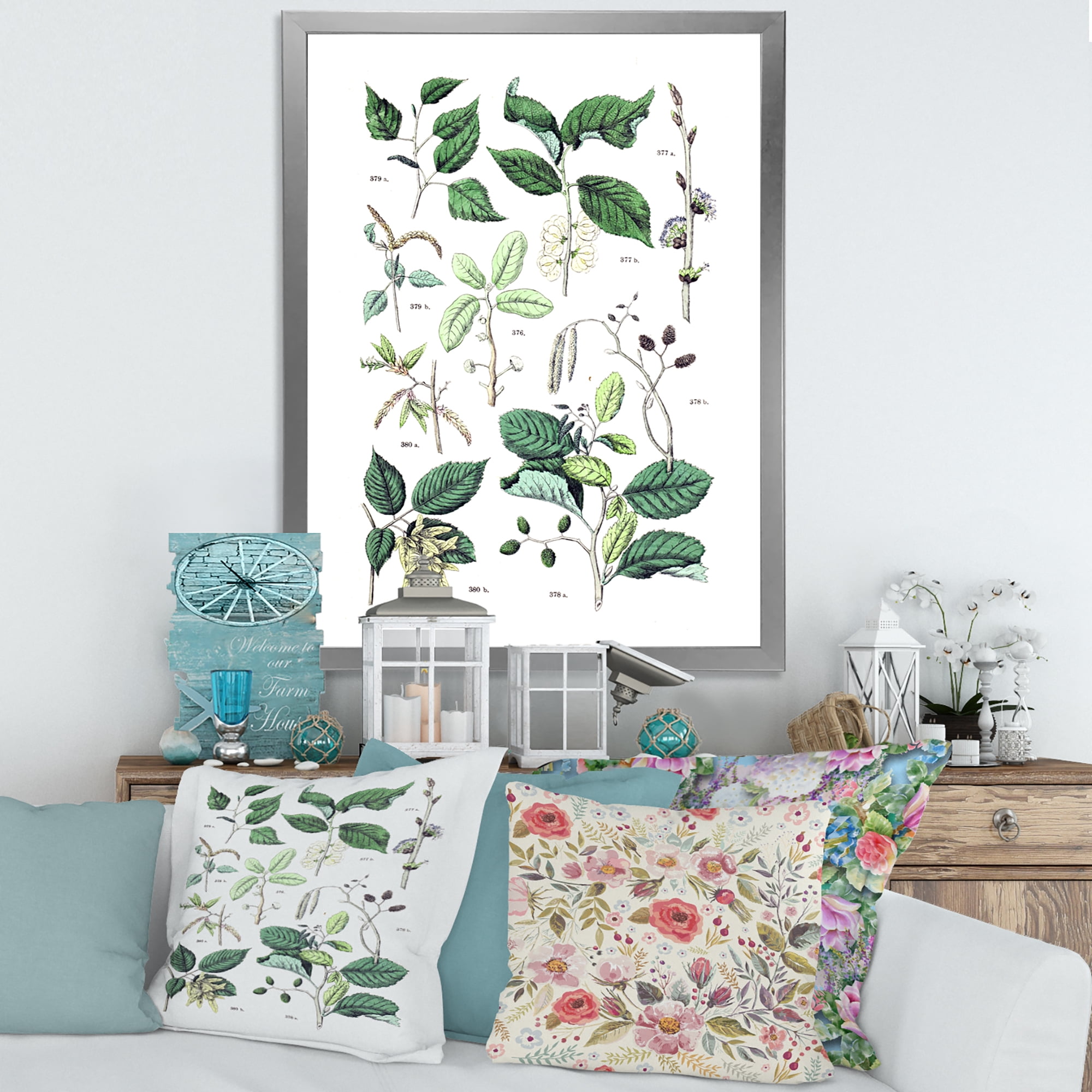 Designart 'Ancient Botanicals VIII' Traditional Framed Art Print
