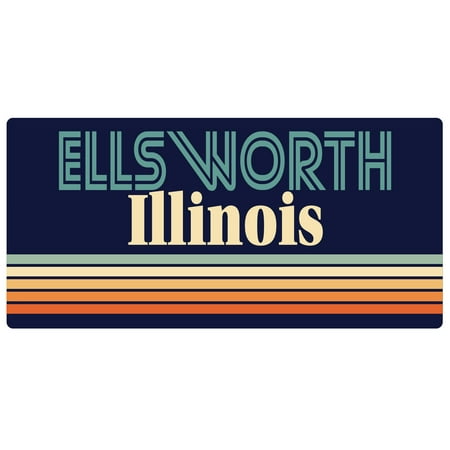 

Ellsworth Illinois 5 x 2.5-Inch Fridge Magnet Retro Design