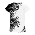 thumbnail image 7 of SHOPESSA Womens Tops Summer Fashion V-neck T-Shirt Flounces Short Sleeve Casual Loose Fit Tee Shirts Blouse Print Shirt, 7 of 7