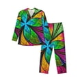 thumbnail image 1 of Balery Multicolored Beautiful Flower Pijama para Hombre de Dos Piezas con Manga Larga, Conjunto de Dormir y Descanso Suave con Bolsillos-Large, 1 of 7