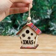 thumbnail image 4 of Visland Pendentif de Cabane en Rondins de Noël Incliné/vertical Rouge à Carreaux Robuste Réutilisable Cadeaux Mise en Scène Mini Décoration Maison Pendentif Maison en Bois Xmas Cadeaux de Fête, 4 of 8