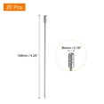 thumbnail image 2 of Uxcell 20Pcs Stainless Steel Cocktail Toothpicks, 4.25 Inch Metal Cocktail Picks Fruit Sticks, Silver Cylinder, 2 of 5