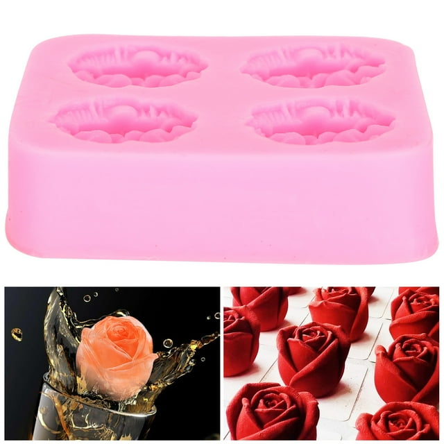 Molde De Gelatina, Molde De Vela Portátil Suave, Molde De Yeso, Molde De Rosas, Decoraciones DIY Para Cocina