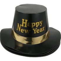 DECORNIJIA New Year Party Hats Tophat Paper 5Pcs 11.6X10.4X6.1In