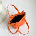 thumbnail image 2 of Bolsa De Hombro Bolso de hombro para mujer Primera capa de cuero de vaca Moda Cubo Bolsos cruzados (Naranja) Ndcxsfigh Para Estrenar, 2 of 8