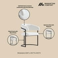 thumbnail image 4 of Manhattan Comfort Augusta Dining Chair with Metal Frame in White, 4 of 10