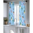 thumbnail image 5 of Desert Landscape Sheer Curtains 54 Inch Length 2 Panels Set for Living Room/Bedroom, Cute Camels Palm Trees Houses Leaves Blue Kitchen Curtains Grommet Semi-Sheer Curtains Window Treatments 42"x54"x2, 5 of 7