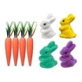 thumbnail image 4 of Adorno de Zanahoria Y de Pascua, Figuritas Artesanales de Conejo, Decoración de Conejo de Pascua para Oficina, Estantería, Mesa Interior, Pri Estilo A, 4 of 8