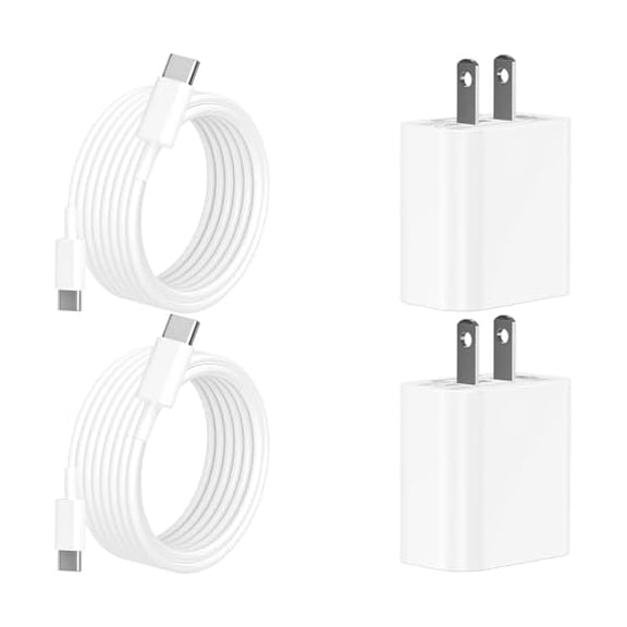 Quyaojz for iPhone 17 Charger Fast Charging, 2Pack 20W USB C Charger Block Type C Wall Charge with 6FT Type C Cord Compatible With iPhone 17/17 Air/17 Pro/16/1516/iPad