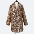 thumbnail image 6 of Levmjia Winter Coat for Women Trendy Fleece Jacket Ladies Warm Coat Jacket Winter Leopard Turn Down Collar Outerwear, 6 of 9