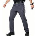thumbnail image 2 of Men 6 Pocket Work Pants UPF50+ Regular Stretch Fit All Terrain Light Cargo Pants S-XXL（1 piece）, 2 of 10