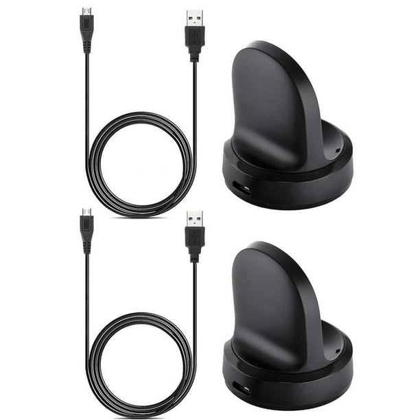 2 Pcs Samsung Gear S3 Charger Gear S3 Smart Watch Charging Cradle Dock For Samsung Gear S3 Classic Frontier Smart Watch Black Walmart Com Walmart Com