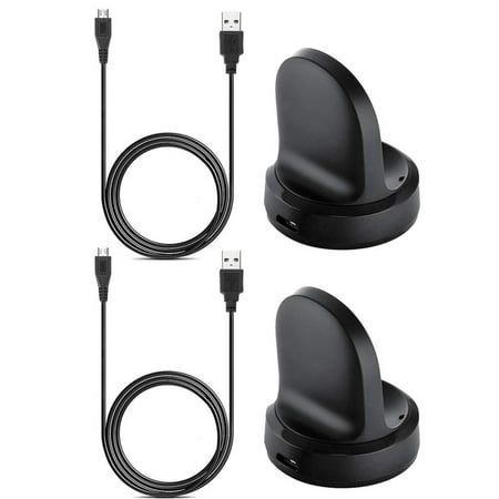 2 Pcs Samsung Gear S3 Charger Gear S3 Smart Watch Charging Cradle Dock for Samsung Gear S3 Classic/Frontier Smart Watch (Best Price On Samsung Gear S3 Frontier)