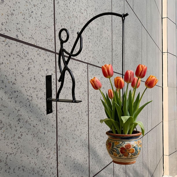 Soporte colgante multifuncional para cestas, colgador decorativo para plantas, montaje en pared para macetas, cestas de flores, terraza, patio o