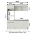 thumbnail image 3 of Cocina Integral Completa 180cm Madesa Topazio Blanco, 3 of 10