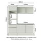 thumbnail image 3 of Cocina Integral Completa 180cm Madesa Topazio Blanco, 3 of 10