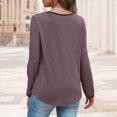thumbnail image 4 of Towmus Womens Long Sleeve Shirts Loose Fit Crew Neck Trend Fall and Winter Clothes Going Out Basics Tees, 4 of 6