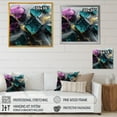 thumbnail image 4 of Designart "Purple And Green Colorful Impressions II" Abstract Painting Canvas Art Print, 4 of 5