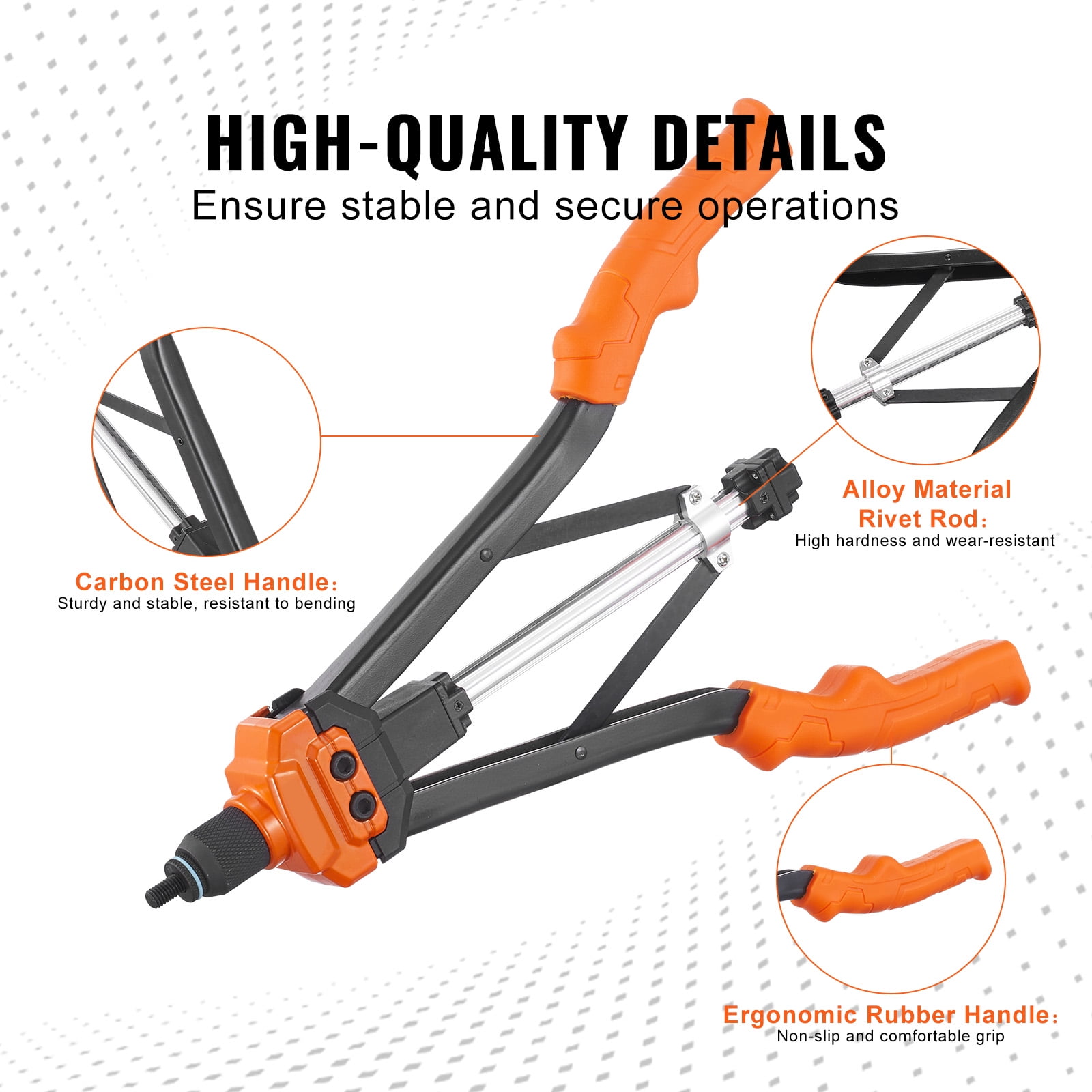 SKYSHALO Rivet Nut Tool, 16” Rivnut Tool Kit with 13PCS Metric and SAE Mandrels, 186PCS Rivet Nuts, M3, M4, M5, M6, M8, M10, M12, 1/4-20, 5/16-18, 3/8-16, 1/2-13, 8-32, 10-24, Semi-auto Retraction