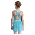 thumbnail image 2 of vastwit Girls Rhinestones Cutout Sleeveless Lyrical Dance Dress Figure Skating Performance Ballet Latin Jazz Dancewear Blue Green 10, 2 of 7