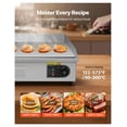 thumbnail image 4 of Electric Griddle 28.5 x 15.75 Inch - 4400W Stainless Steel Flat Top Grill with Adjustable Temperature, 2 Spatulas & Brushes for Pancakes, Steak & More, 4 of 9