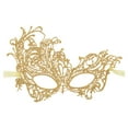 thumbnail image 1 of 2025 Femmes Maquillage Danse Protection Visage Peint avec Poudre d'Or Demi-Visage Carnaval Fête Protection Visage, 1 of 3