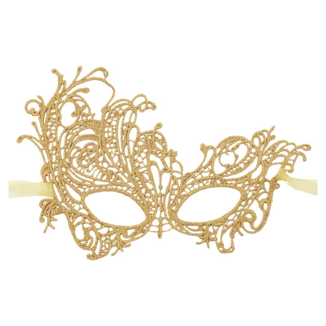 2025 Femmes Maquillage Danse Protection Visage Peint avec Poudre d'Or Demi-Visage Carnaval Fête Protection Visage