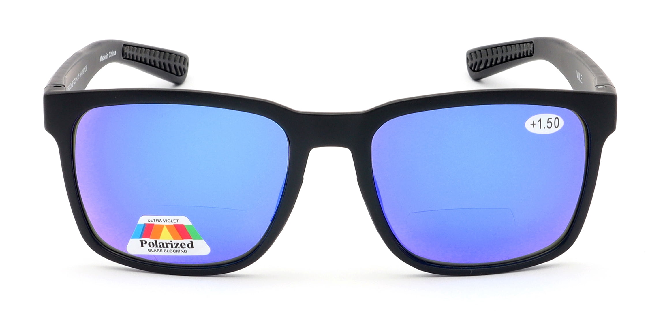 Men Tinted Polarized Bifocal Reading Fishing Sunglasses - Lightweight TR90 - UV Protection Reader 1.75 CR02