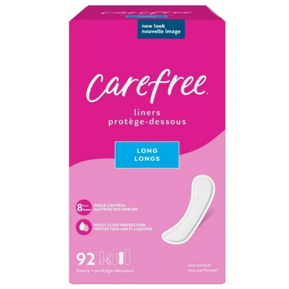 Carefree Acti-Fresh Body Shape Long Pantiliners Unscented (Pack of 2)