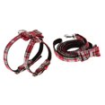 thumbnail image 2 of Correa ajustable del Arnés del perrito perfecl microfibra que camina cable de la correa Copos de nieve rojo, 2 of 8