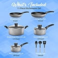thumbnail image 2 of SereneLife 11 Piece Pots and Pans Home Non Stick Kitchenware Cookware Set, 2 of 6