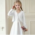 thumbnail image 2 of Girl Cute Cardigan New Kids Girls Cardigan Open Front Casual Long Sleeve Fashion Tops Age 5-14 Years Style B-11 White 120, 2 of 7