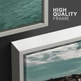 thumbnail image 4 of PixonSign Framed Canvas Print Wall Art Set Sunset Over Coastal Ocean Beach Shore Urban Architecture Photography Realism Scenic Landscape Decorative Colorful Multicolor for Bedroom - 24"x36"x3 White, 4 of 5