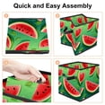 thumbnail image 4 of Watermelon Foldable Storage Basket with Handle, 10.8"x10.5"x10.6", Large Capacity Organizer Bins, Toy Box, Storage Bins, 4 of 6