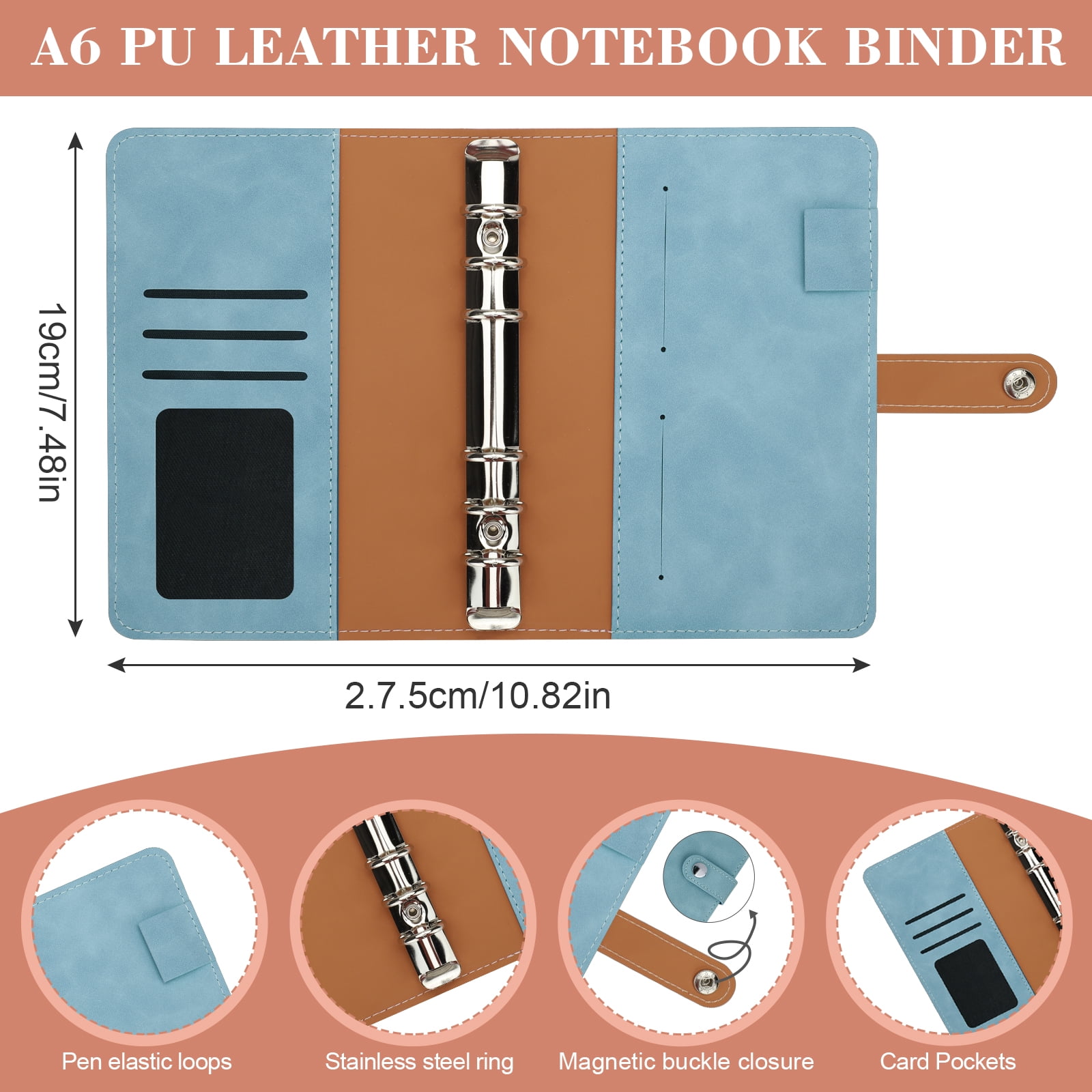 DMluna A6 Budget Binder, PU Leather Money Organizer for Cash Bills Coupon,  Planner Book Notebook Cover with 12 Zipper Envelopes for Budgeting Expense  Saving, with 48 Label Stickers, Hill Flower - Yahoo Shopping