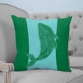 thumbnail image 4 of Turquoise Blue Whale 20x20 Pillow Covers Set of 2, Summer Beach Coastal Modern Art Throw Pillow Covers Decorative Couch Cushion Case, Microfiber Square Pillowcases for Bedroom Car Living Room, 4 of 7
