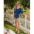 thumbnail image 2 of Ekouaer Nightgown for Women Bamboo Viscose Sleepshirt short sleeve Nightshirt V Neck T shirt Night gown Boyfriend Sleepwear, 2 of 6