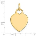 thumbnail image 2 of 14k Yellow Gold Heart Disc Charm - 5.4 Grams - Measures 22x21mm, 2 of 2