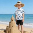 thumbnail image 6 of Dailycode Small Short Sleeve Button Down Shirts Whales Boats Fish Casual Shirt 3-10 Years, 6 of 9