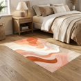 thumbnail image 2 of ODIKA 5'x7' Ultra-Soft Area Rug, Peach Gradient Swirling Wave Ombre Abstract Flow Pastel Ripple None Washable, Bare feet friendly, Silk-Touch for Bedroom Home office, 2 of 7