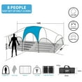 thumbnail image 2 of CAMPROS 8 Person Camping Tent Outdoor Weather Resistant Family Tent Divided Curtain for Separated Room, 2 of 8