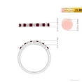 thumbnail image 5 of Angara Natural 0.3 Ct. Ruby with Diamond Non Eternity Wedding Band in 14K White Gold for Women (Ring Size: 10.5), 5 of 10