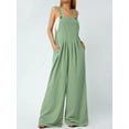 thumbnail image 4 of Wide Leg Jumpsuits for Women Sleeveless Suspender Baggy Overalls Loose Baggy Rompers with Pockets Plus Size, 4 of 6