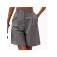 thumbnail image 4 of Women's Elegant Dressy Shorts Pleated Wide Leg High Waisted Shorts, 4 of 6